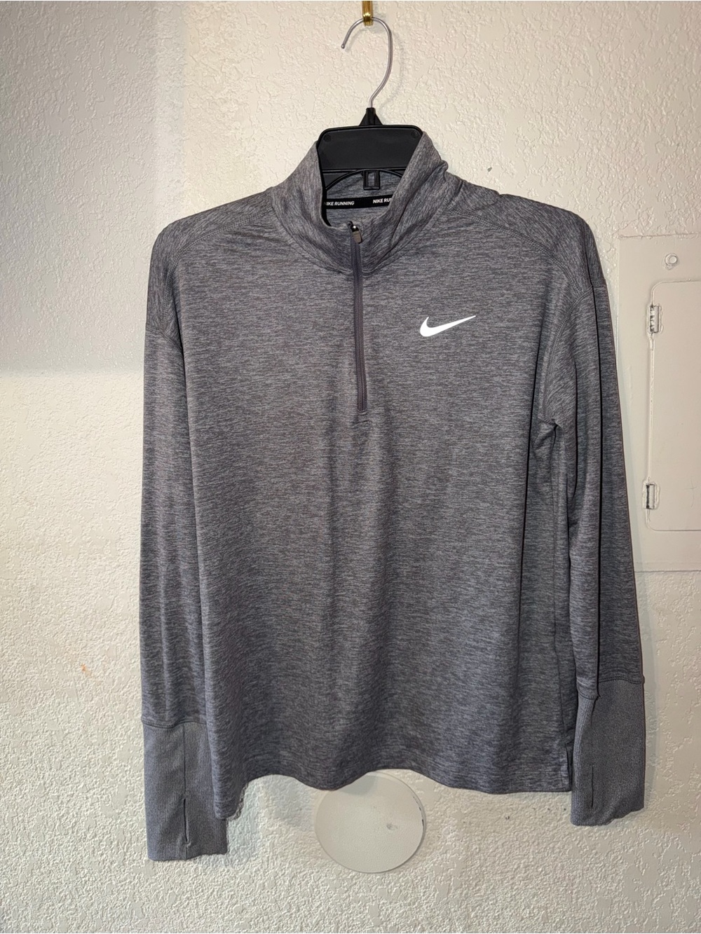 Nike Gray Heather Dri-FIT Half-Zip Performance Pullover
